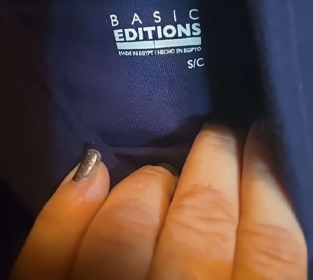 Basic Editions Navy Garment - Picture 2 of 6